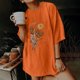 thumbnail image 2 of Hombres Y Mujeres Retro Tops Trendy Droped Shoulder Sleeves Impresión Suelta Manga Corta Top Pullover Odeerbi ODB180336, 2 of 9