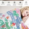thumbnail image 3 of Nawypu  Soft Blanket Throw Blanket - Chinoiserie Colorful Pagodas and Trees, 3 of 6