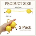 thumbnail image 2 of Uxcell Rhythm African Shaker Kashaka Shaker Ball Kashaka Hand Percussion Instruments with Yellow Rope, Fit for Adults Yellow, 2 of 7