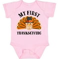 thumbnail image 3 of Inktastic My First Thanksgiving Cute Turkey Pilgrim Hat Boys or Girls Baby Bodysuit, 3 of 5