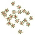 thumbnail image 4 of Adorables colgantes de copos de nieve para hacer joyas y manualidades DIY. 20 piezas de dijes navideños de aleación, 4 of 8