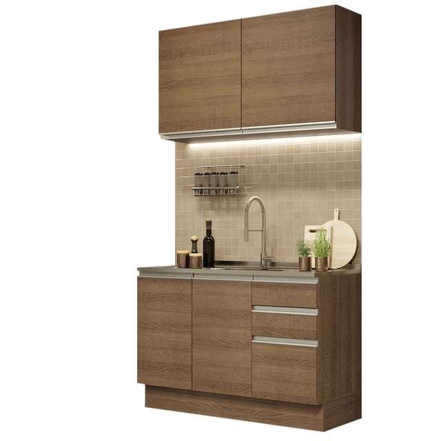 Cocina Integral 120cm Marrón Glamy Madesa 03
