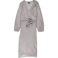 thumbnail image 1 of Alfani Womens Sparkly Wrap Dress, Gris, XX-Large, 1 of 2