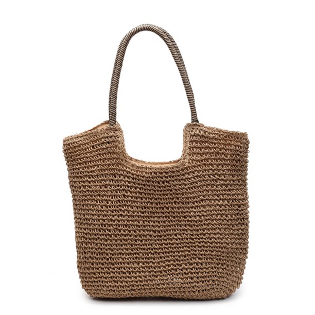 Bolso All-Match Tote Weaving hombro vintage mujer gran capacidad paja damas verano diario