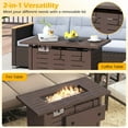 thumbnail image 3 of Auranook 40-Inch Outdoor Propane Fire Pit w/Lava Rocks Removable Lid & Protective Cover, 3 of 8