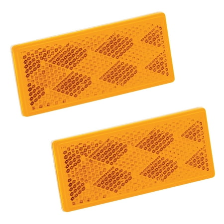 Rectangular Amber Ring - Bargman 74-71-181 Rectangular Adhesive Reflector - Amber, 3-1/4