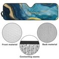 thumbnail image 6 of Uorisanigo Windshield Sun Shade for Jeep Wrangler, Blue Marble Car Sunshade Blocks UV Rays, Shade Heat Shield Compatible with Jeep Wrangler TJ JK JL 2/4 Door, 6 of 7