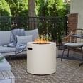 thumbnail image 3 of Real Flame Aegean 24" Round Steel Propane Fire Pit Table in Light Sand, 3 of 11