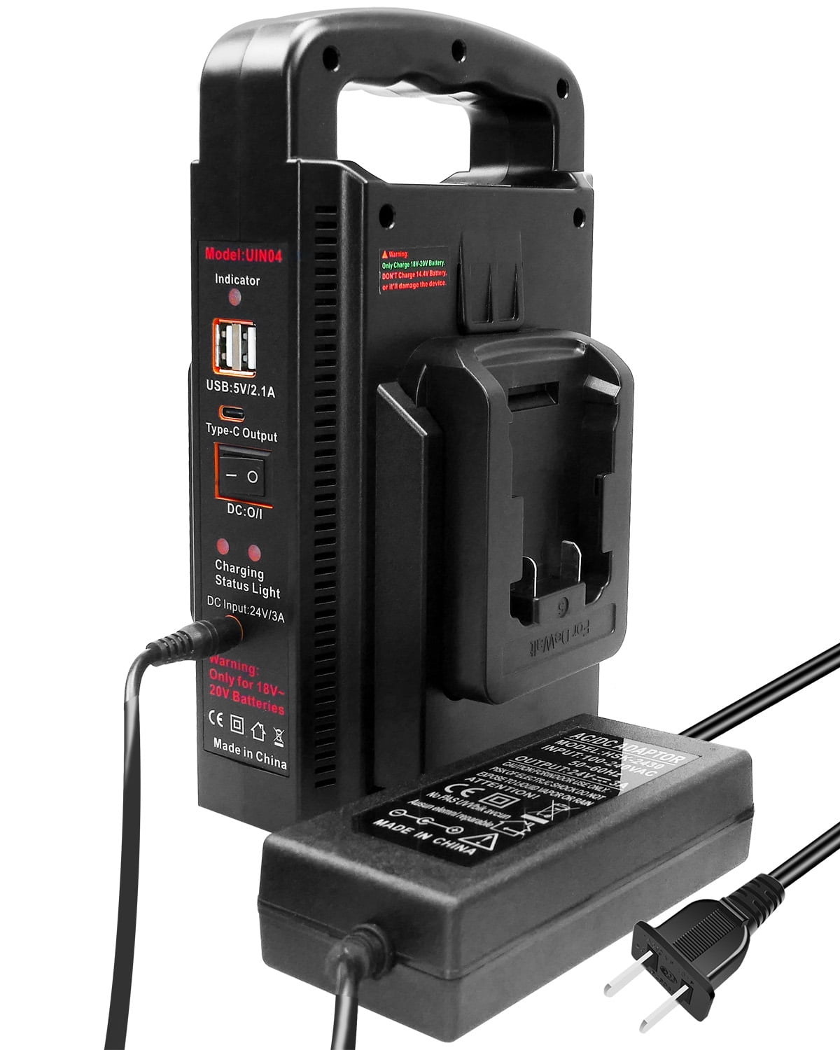 150W Portable Power Supply Inverter Fit for Milwaukee M18 18V Battery