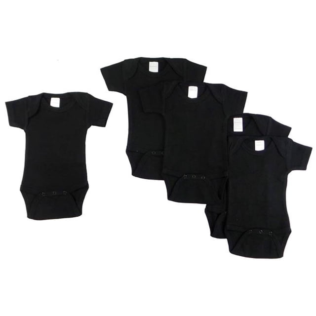 Manches Courtes - Noir, Nouveau-Né - Lot de 5