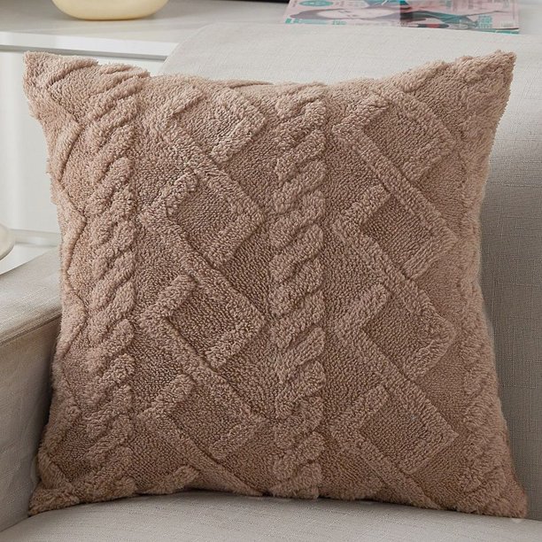 Funda de cojín de pana color sólido para sofá y cama, funda suave y duradera, estilo escandinavo moderno, 45x45 cm