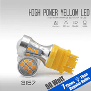 2X 40W 3157 LED Amber Yellow Turn Signal Parking DRL High Power Light Bulbs