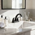 thumbnail image 3 of Wowow 4 inch Centerset 2-Handle Bathroom Faucet in black for Bathroom Sink with Pop Up Drain, 3 of 9