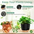 thumbnail image 3 of 5 Pack Self Watering Plant Pots, Plastic Planters with Drainage Holes and Saucers, Flower Pots for Indoor Outdoor Garden Plants, 7/6.5/6/5.5/5 Inch（Black）, 3 of 7