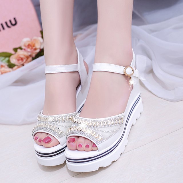 Moda Mujer Tobillo Correa Verano Diapositiva Sandalias Plataformas Cuñas Shose Wmkox8yii shjk2325
