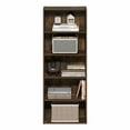 thumbnail image 4 of Furinno Basic 5-Tier Open Shelf Bookcase, Bookshelf, Storage Organizer, 7 x 17 x 44, Amber Pine, 4 of 4