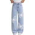 thumbnail image 2 of Girls Winter Outfits Girls Flare Jeans Bell Bottom Denim Pants for Girls 8-14 Soft Stretch High Waist Kids Jeans Casual School Everyday Wear, 2 of 6