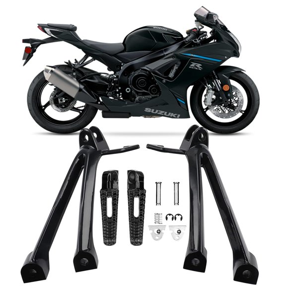 Support de Repose-Pied Passager Arrière Noir pour Moto Suzuki Gsxr600 Gsxr750 2006 2007