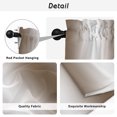 thumbnail image 5 of Brown White Ombre Tier Curtains, Vintage Minimalist Country Gradient Light Filtering Kitchen Curtains, 2Pcs Rod Pocket Half Window Treatments Panels for Sink Cafe Cabinet Basement 27.5x45 Inches, 5 of 9