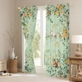 thumbnail image 3 of Erosebridal Vintage Floral Curtains Pack of 2 (42x84 Each), Wild Horse Moose Squirrel Curtains Blackout, Green, 3 of 6