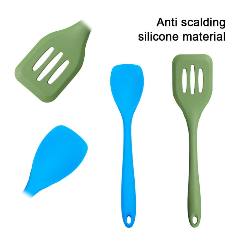 2 Piece Mini Kitchen Utensil Set- Silicone Kitchen Tools with Salad Shovel  and Drain Shovel 