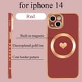 thumbnail image 2 of Magnetic Case for iPhone 14 Case for Women Men [ Compatible with MagSafe ], Cute Love Heart Soft Back Cover Raised Full Camera Lens Protection Phone Case for iPhone 14 (6.1") - Red, 2 of 14