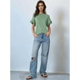 thumbnail image 4 of Womens Short Sleeve Tops Bean Green XL, 4 of 7