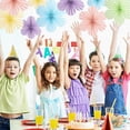 thumbnail image 6 of Slccxzc 9pcs Colorful Paper Flower Fan Set Hanging Party Wall Backdrop Decorations, 6 of 7