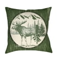 thumbnail image 1 of Surya LGCB-MSE-2626 Lodge Cabin 26" Wide Square Novelty Moose Polyester Outdoor Accent, 1 of 7