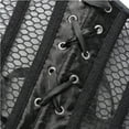 thumbnail image 4 of AUNVITO Women's Vintage Mesh Strapless Corset Boned Bustier for Body Shaping Retro-Style Style, 4 of 9
