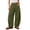 Green, variant on Gamivast Cargo Capris for Women Casual High Waisted Cropped Pants with Flap Pockets Drawstring Elastic Waist Loose Fit Summer Lounge Activewear Bottoms Brown S