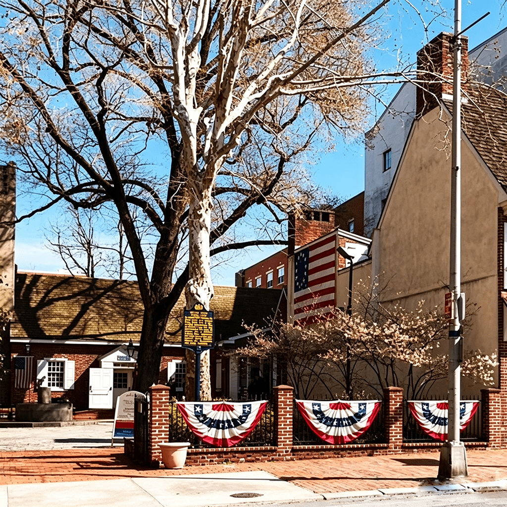 FLAGWIN Bunting Flags Outdoor 2x4 Ft American Flag Buntings for Outside Embroidered Stars Patriotic Banner Decorations