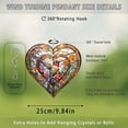 thumbnail image 4 of HELLOYOUNG 3D Metal Wind Spinner Hanging Heart Wind Chime for Outdoor, 360° Rotating Birds & Flowers Sculpture Garden Decor, Unique Balcony Art Ornament, Halloween Christmas Holiday Gift, 4 of 6