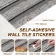 thumbnail image 3 of Uxcell 10 piezas de azulejos autoadhesivos para salpicaduras 11.8"x11.8" PVC pared textura de madera gruesa autoadhesiva impermeable para cocina, baño y dormitorio, gris, 3 of 7