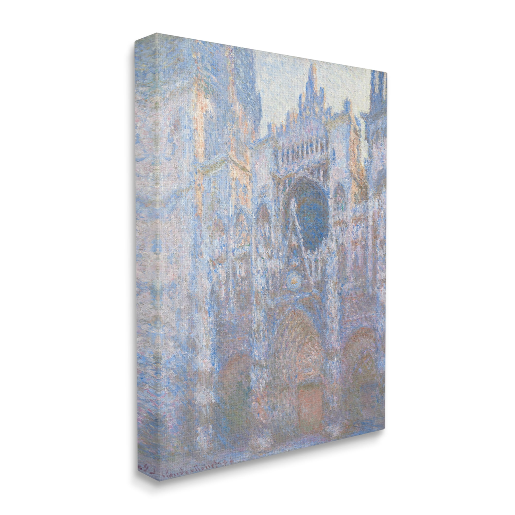 Stupell Industries Rouen Cathedral West Facade Classic Claude Monet Painting Painting Gallery Wrapped Canvas Print Wall Art, Design by one1000paintings