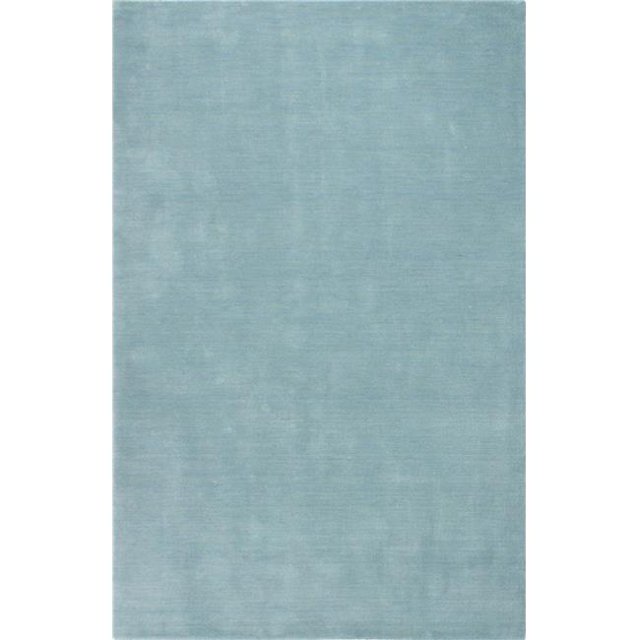 Bashian S176-LBL-2.6X8-ALM179 Contempo Collection Solid Contemporary 100 Percent Wool Hand Loomed Area Rug, Light Blue - 2 ft. 6 in. x 8 ft.