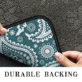 thumbnail image 6 of Teal Paisley Pattern Door Rugs,Washable Non Slip Door Mats Indoor,Decorative Door Mats,Entry Mat Indoor for Entrance,Bedroom,Kitchen,Bathroom,30"x17", 6 of 6
