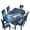 Blue Marble, variant on Sea Turtle Dining Chair Covers and Table Cloth Set of 7 Rectangle Tablecloths with Dining Chair Cover Washable Table Cover for Restaurant Hotel Banquet