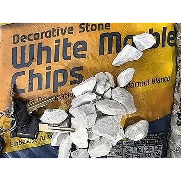 Decorative Marble Chips White 5 LBS