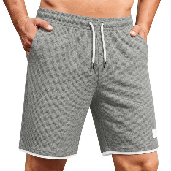 Maean Mens Summer Shorts Drawstring Elastic Waist Pants with Pockets Casual Loose workout Short Pant for Men