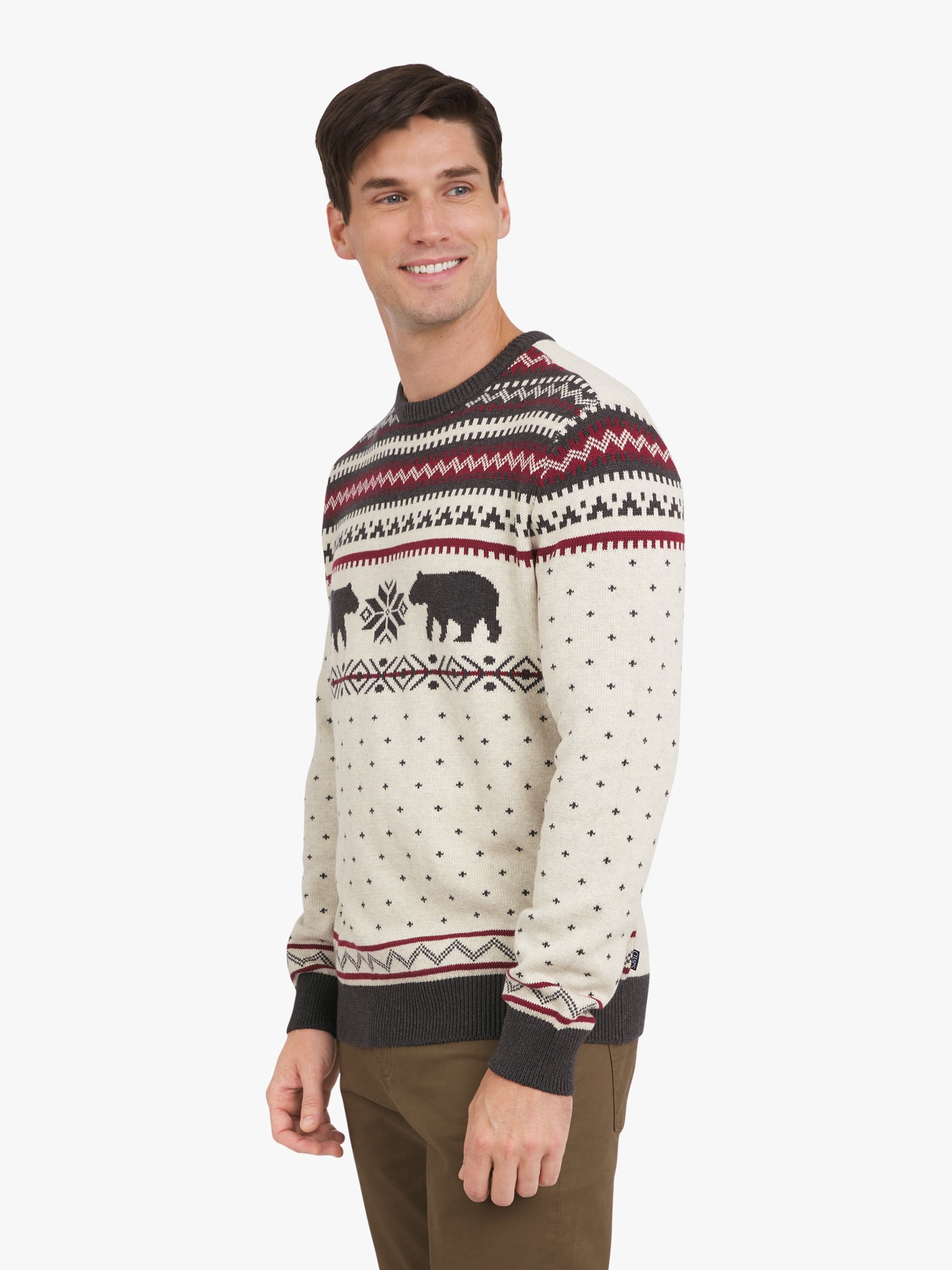 Chaps Men's & Big Men's Cotton Holiday Fairisle Crewneck Sweater, Sizes S-3XL