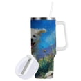 thumbnail image 3 of 40 oz Insulated Stainless Steel Tumbler Double Wall Stainless Steel Tumbler with 2-Way Drinking The Dog Is Running, 3 of 9