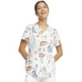 thumbnail image 4 of Tooniforms Scrubs Top For Women V-Neck Print TF736, XS, Friendship Goals, 4 of 4