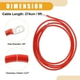 thumbnail image 4 of 1 Pcs 3/8" Lugs 9ft Cable Length Universal Battery Inverter Cable - Car 6 AWG Gauge Battery Cables Durable - Pure Copper Rubber Red, 4 of 7