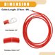 thumbnail image 4 of 1 Pc 3/8" Terminales 9 pies Longitud del Cable Universal Cable Inversor de Batería - Cables de Batería de Calibre 6 AWG Duraderos - Cobre Puro Goma Roja, 4 of 7