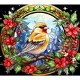 thumbnail image 1 of Pintura de diamante 5D DIY taladro redondo completo vidrieras pájaro Kit decoración 35x30cm, 1 of 9
