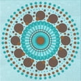 thumbnail image 1 of Ahgly Company Machine Washable Indoor Square Transitional Tron Blue Area Rugs, 4' Square, 1 of 7