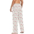 thumbnail image 4 of HPINK-T Men's Christmas Snowflake Candy Canes Sleep Pajama Pant,Soft Bottoms with Pockets Drawstring, 4 of 5