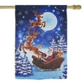 thumbnail image 3 of Santa and Reindeer Sleigh Ride Outdoor House Flag 28" x 40", 3 of 7