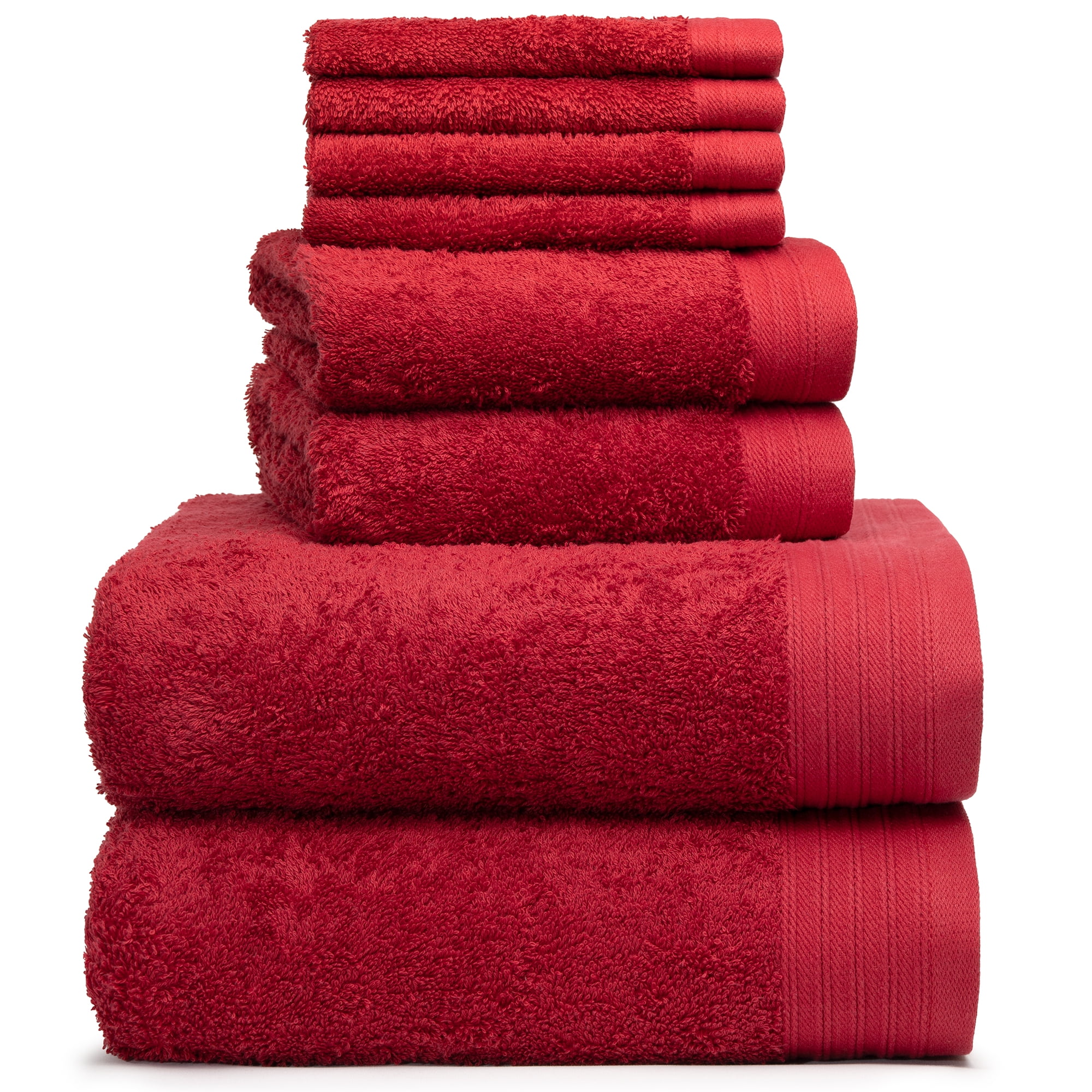 Premium 8 Pieces Towel Set including 2 Bath Towels 30" x 56", 2 Hand